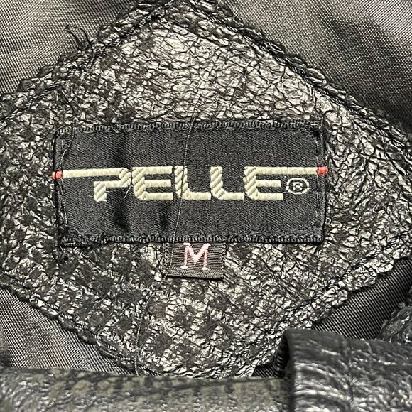 Vintage Pelle Leather Jacket Medium Black Dolman Sleeve Oversized - Picture 2 of 12